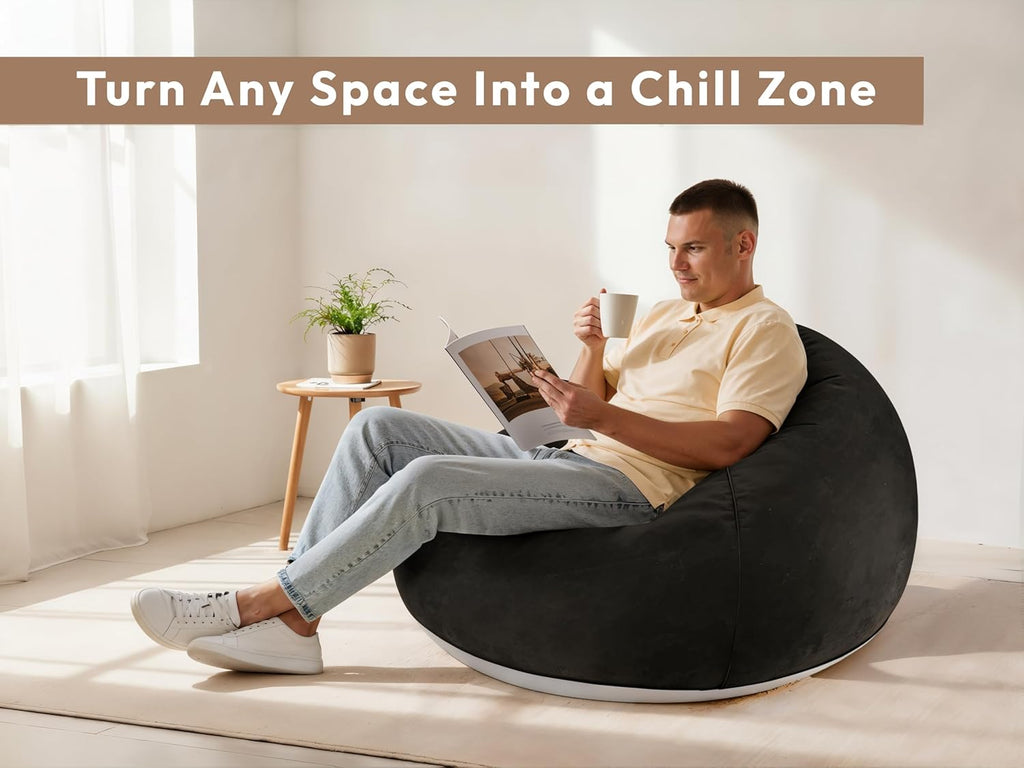 OLEEK Inflatable Bean Bag Chair with Electric air pumb 6PCS - Inflatable Chairs for Adults - Folding Outdoor Bean Bag Chair - Inflatable Chair for Kids - Inflatable Bean Bag Chairs Outdoor