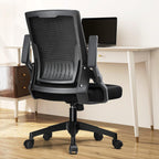 COMHOMA Office Chair with Flip-up Armrests Ergonomic Computer Desk Chair with Adaptive Lumbar Support & Breathable Mesh, Black