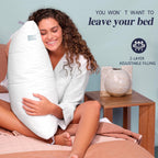 Nuzzle Adjustable Firm Pillow , Luxury Standard Size Bed Pillow Hotel Collection - Best Adjust Height Soft Cooling Pillow for Back, Stomach or Side Sleepers - Home Gifts