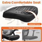 NEO CHAIR Office Desk Gaming Chair Computer High Back Mesh Seat with Rolling Wheels Ergonomic Adjustable Comfy Flip-up Armrests Lumbar Support Height for Home (Black)