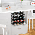Yieach 2 Tier Stackable Wine Racks Countertop,Sturdy and Durable Wine Rack Free Standing Floor for Inside Cabinet,Clear Water Bottle Organizer and Wine Storage Racks Holder for Pantry,Table,Kitchen