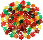 Jangostor 200 PCS Acrylic Leaves Mini Pumpkins Acorns Maple Leaves Acrylic Fall Decorations, Thanksgiving Table Scatter Fall Vase Filler Gems for DIY Crafts, Home, Thanksgiving and Autumn Decoration