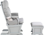 Suite Bebe Maya Glider and Ottoman in Gray Wood and Oyster Gray Fabric