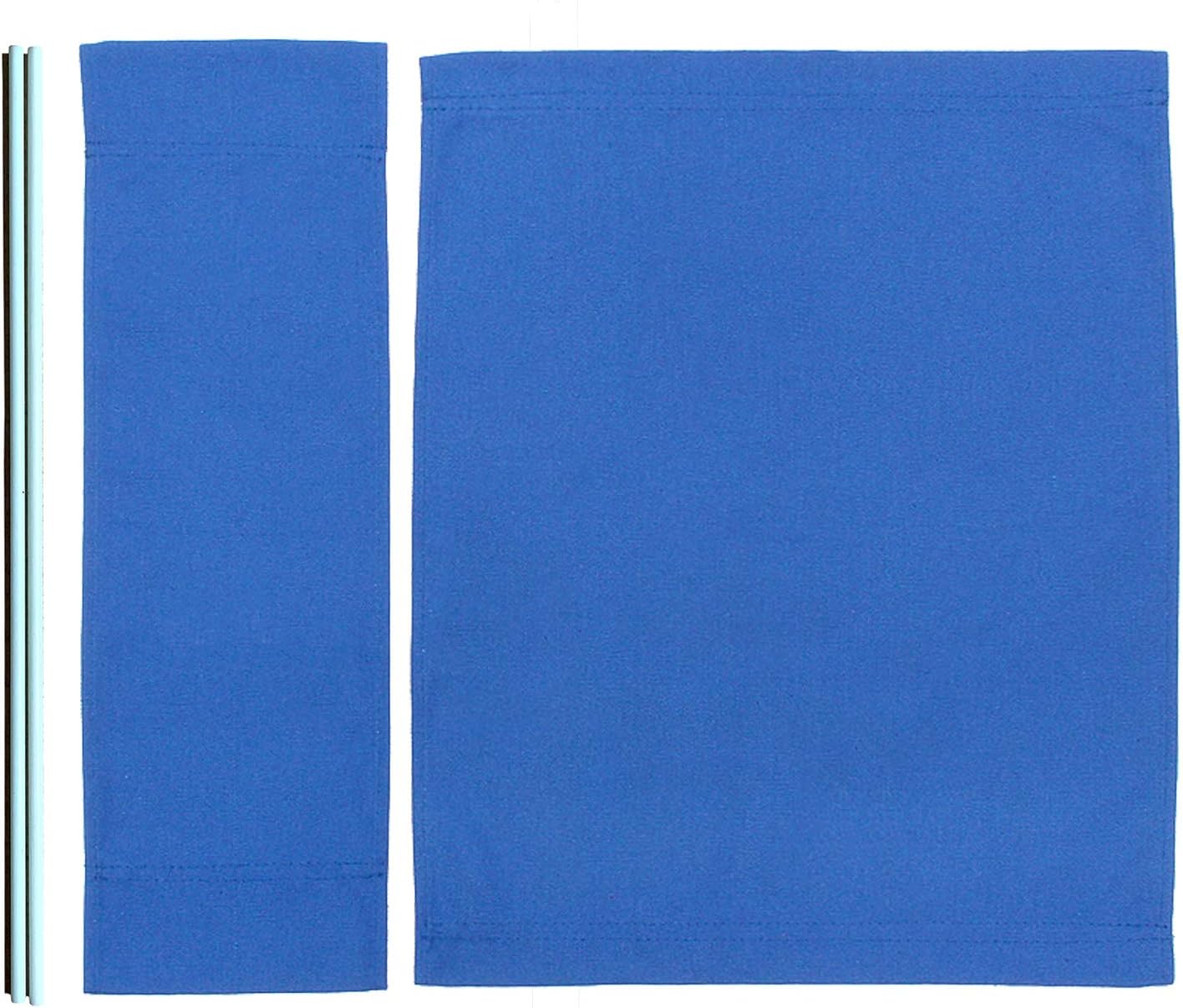 TBACW 1 Set (3pcs) 18''L X 15''W Directors Chair Canvas Replacement Director Chair Replacement Canvas with Round Fiberglass Stick for Directors Chairs Director Chair Covers Replacement Canva (Blue)