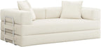 GRUSIGN 78 Inch Convertible Sofa Bed, 5-in-1 Futon Sofa Bed Pull Out Couch, Boneless Couch Bed for Living Room, Corduroy Boneless Couches for Bedroom, Apartment, No Assembly Sleeper Sofa Bed, Beige
