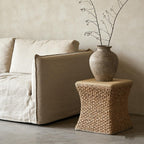 Vine Woven Stool Household Small Apartment Small Stool,Boho for The Living Room, Bedroom, Nursery, Patio, Lounge