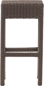 Christopher Knight Home Milton Outdoor Wicker Backless Bar Stools, 2-Pcs Set, Dark Brown
