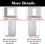 Foldable Laundry Room Door for Space Saving, Customizable Sliding Accordion Doors for Bedroom/Kitchen/Study Room, Waterproof & Easy to Install