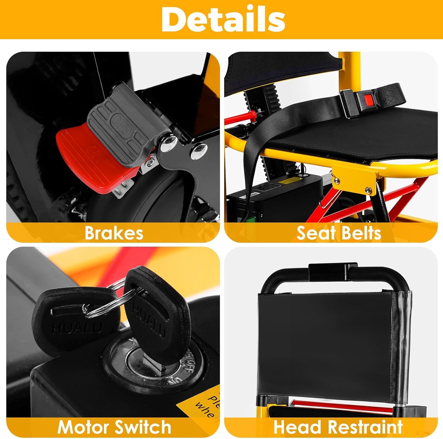 Power Chair,Electric Mobile Chair 480 lbs Load-Bearing,Power Portable Foldable Lockable Seat for Outdoor & Indoor