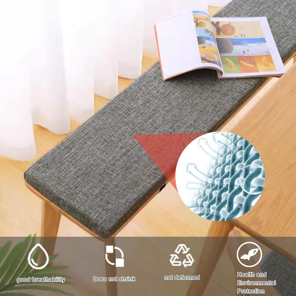 Indoor Bench Cushion 2 3 Seater Long Seat Cushion 120cm/150cm/140cm,Thick 5cm Garden Dining Seat Cushion Pad Kitchen Home Wooden Bench Outdoor(4,67x18in/170x45cm)