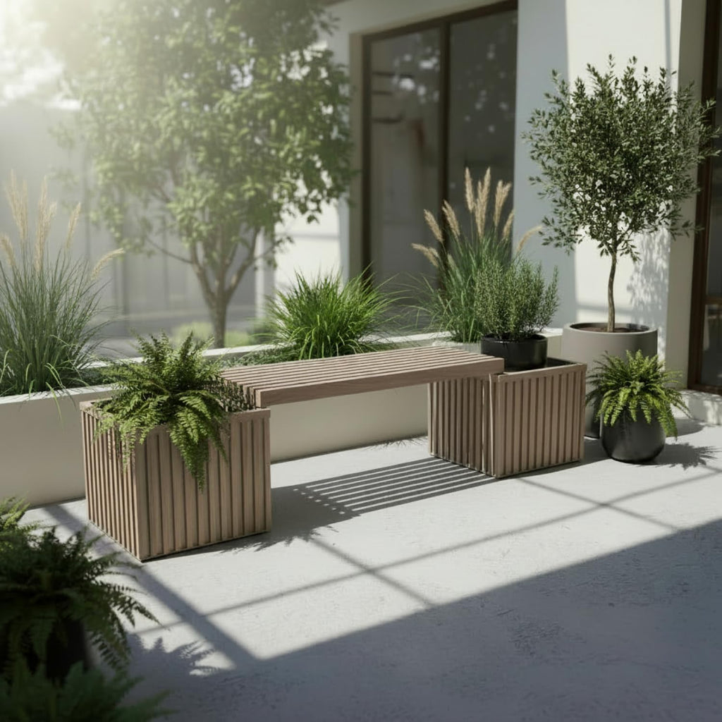 Grove Planter Bench - Ash Brown