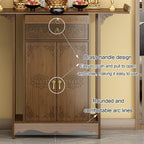 Meditation Table with Storage, Chinese Shrine Altar Table, Buddha Altar Cabinet, Decorative Home Shrine with Cabinet, for Living Room Bedroom Office(80cm/31.5in)
