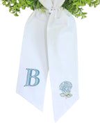 Hydrangea Monogram Wreath Sash, Spring Wreath Sash, Summer Wreath Sash, Floral Front Door Decor, Custom Monogram Door Decor (Hydrangea)