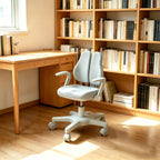 Kids Desk Chair, Ergonomic Study Chair for Kids with Lumbar Support， Adjustable Height, Flip-Up Armrests, Adjustable Backrest for Home Bedroom