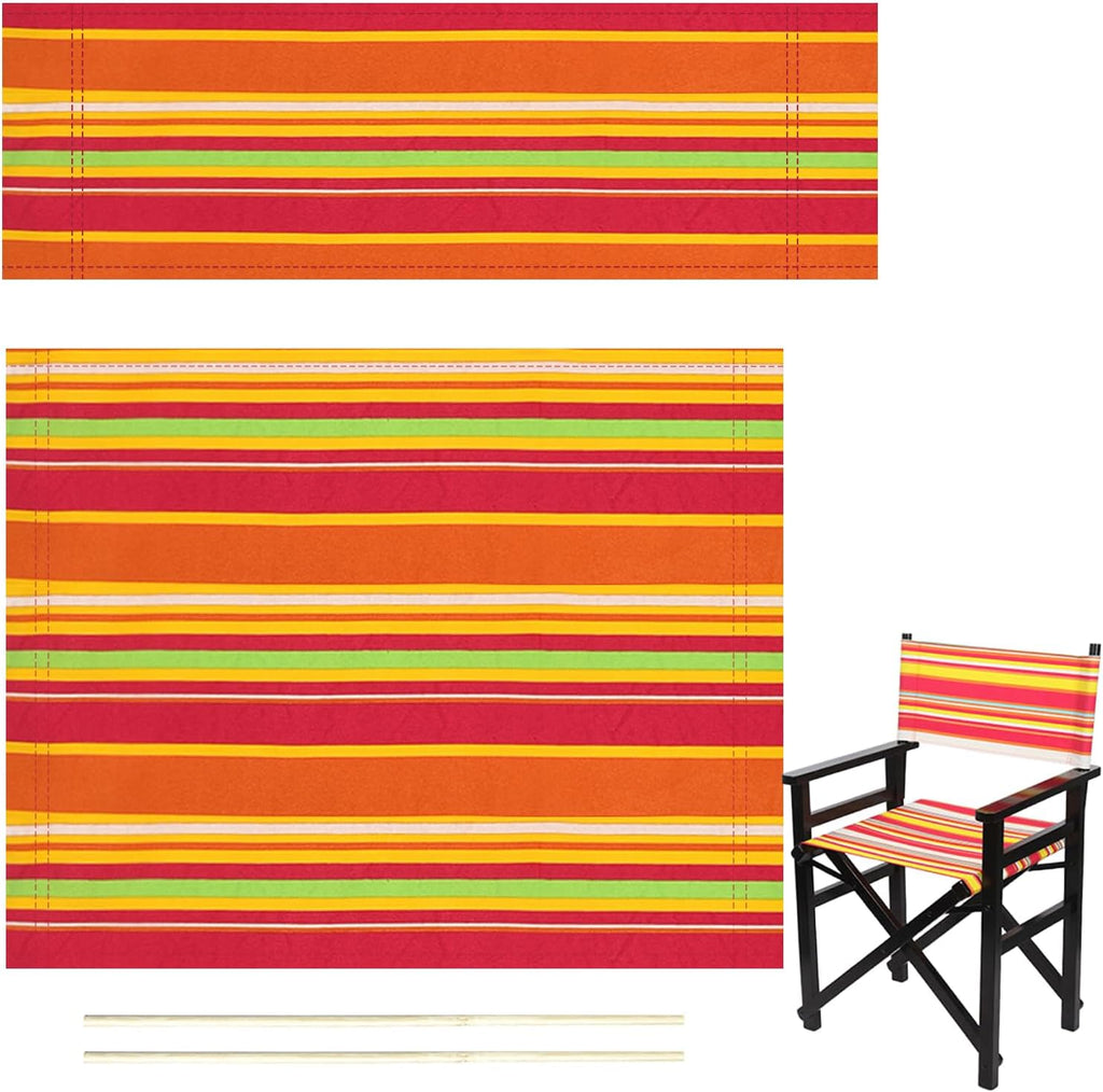 Director Chair Replacement Canvas, Directors Chair Replacement Covers For Beach Chairs, White Black Red Rainbow Canvas Seat Stool Protector For Home Director (Multi-Color)