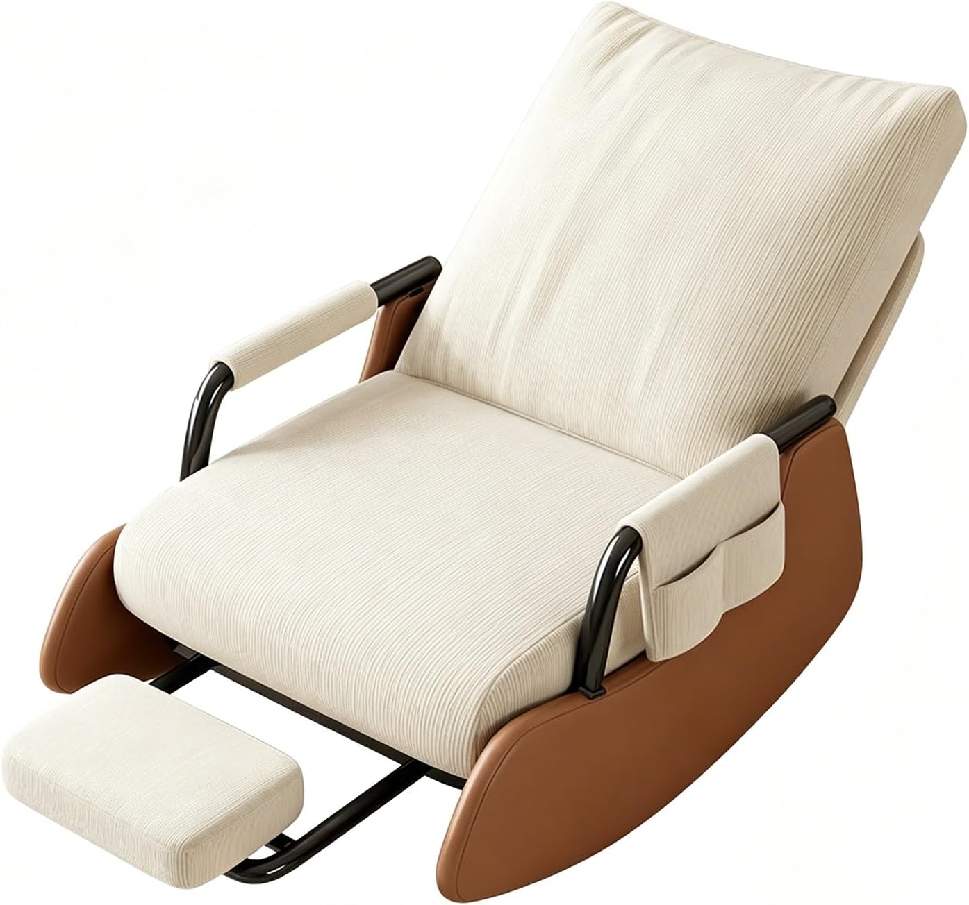 Detachable Footrest Rocking Chair,Rocking Chair with Foot Rest | Foldable Adjustable Indoor Reclining Rocker