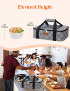 Casserole Carrier Bag, Single Insulated Food Bag, Hot Cold Lasagna Holder Tote for Picnic, Potluck or Travel, Lightweight Picnic Bag
