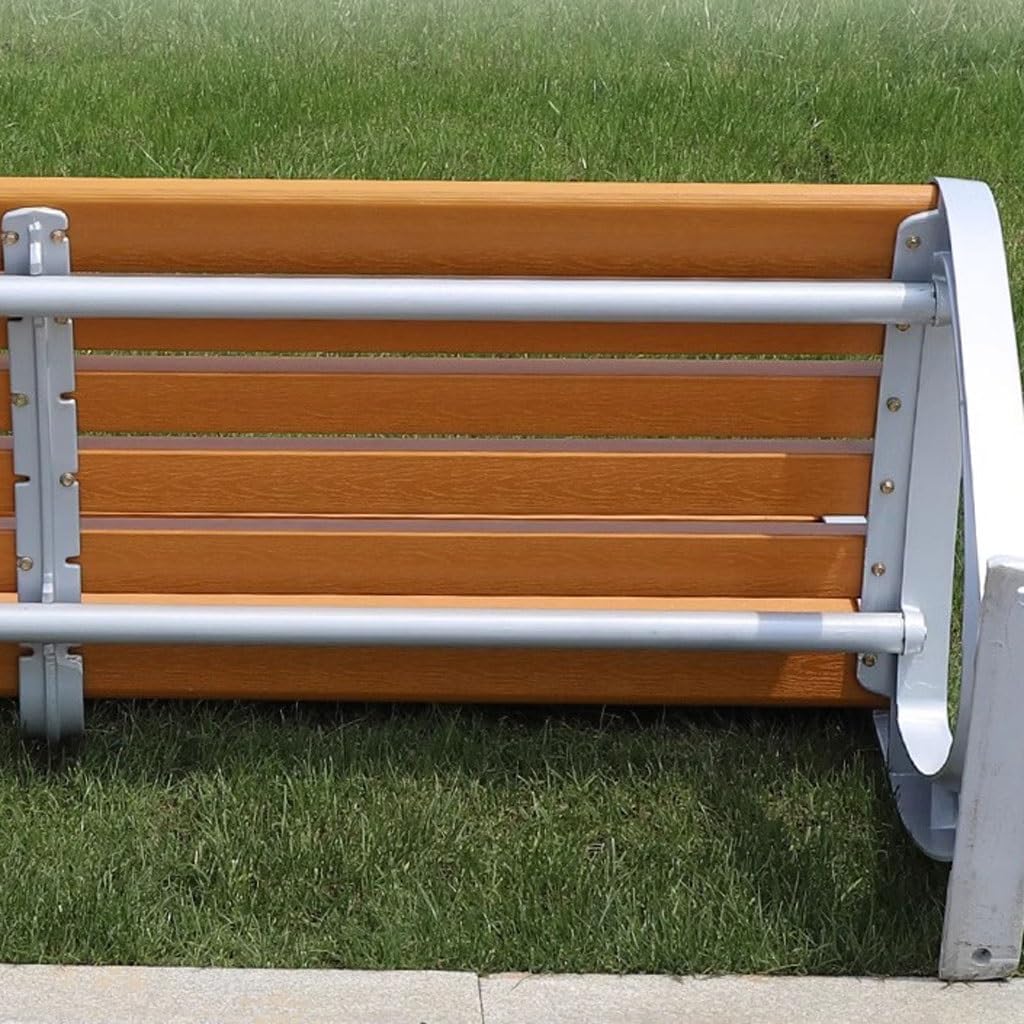 Patio Benches for Outdoors Park Chair Outdoor Bench Seat Plastic Wood Double Rest Backrest Leisure Garden Benches for Outdoors