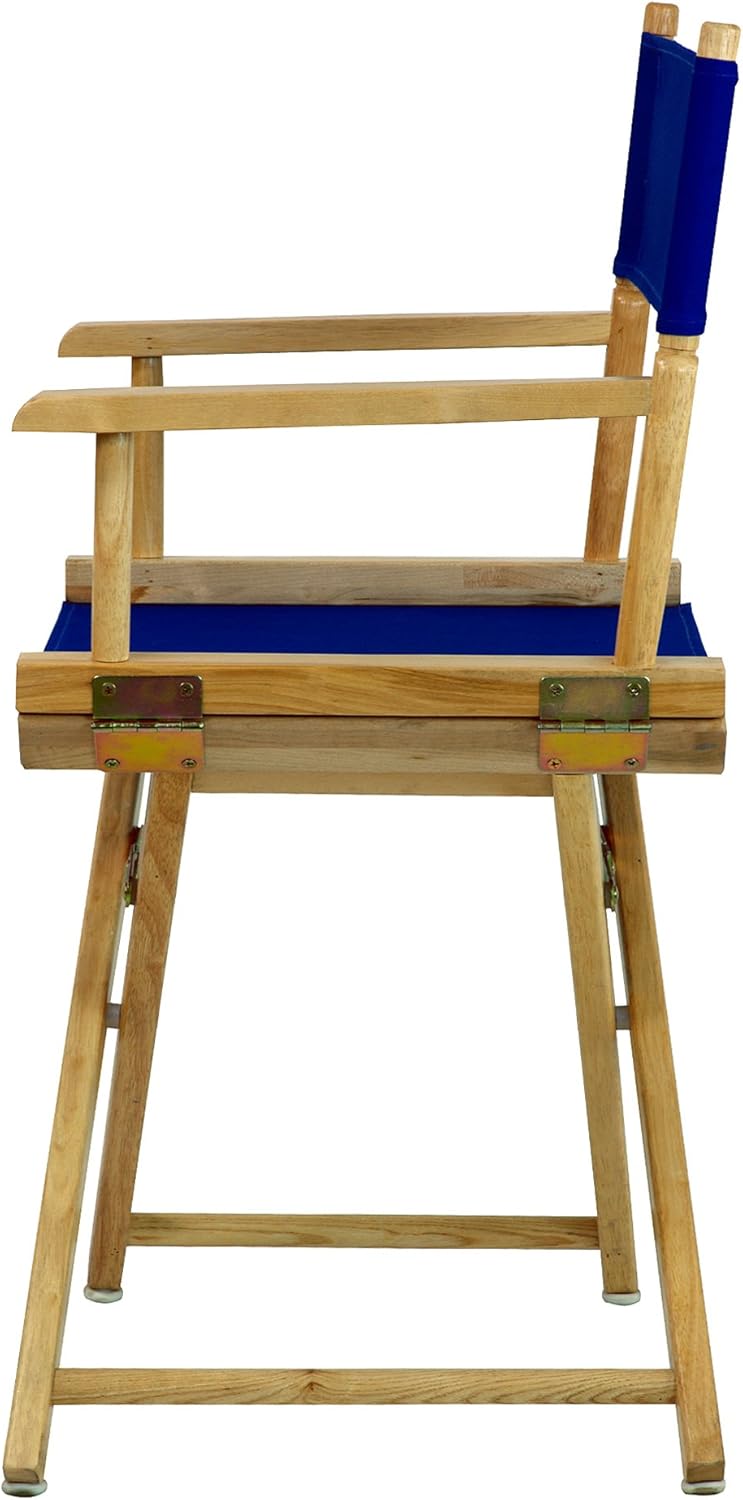 Casual Home 18" Director's Chair Natural Frame with Royal Blue Canvas