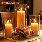 UPBUD 6 Inch Glass Cylinder Vases for Centerpieces | 12Pcs Clear Small Flower Vase for Wedding Decorations, Floating Candle Vases in Bulk, Hurricane Candle Holders for Table, Home Décor