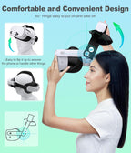 DXKK Head Straps for Meta Quest 3/Quest 3s/Quest 2 with Magnetic Battery- Balanced & Extend 3H Time, Adjustment Dials Enhanced Comfort VR Gaming Consoles