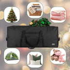 3FT/4FT/4.5 FT Christmas Tree Storage Bag, Heavy Duty Christmas Tree Bag with Reinforced Handles and Dual Zippers Wide Opening, Large Capacity fits for Artificial Christmas Tree, Black