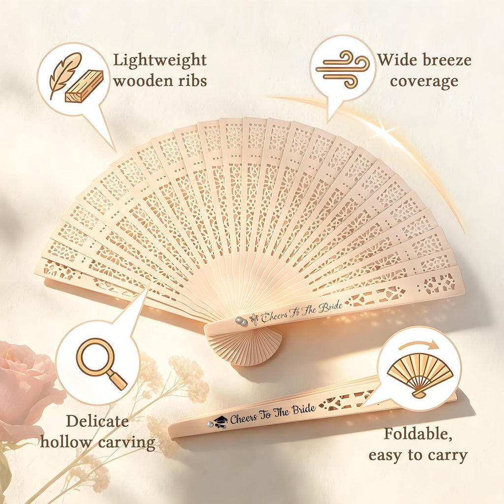 Personalised Wedding Hand Fans – Custom Engraved hand fans, perfect for weddings and graduation ceremonies (1)