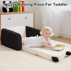 Kids Chair, 2-in-1 Comfy Kids Couch Fold Out , Convertible Sofa Chair | Kids Couch, 2-In-1 Fold-Out Design, Ideal for Reading, Playing and Relaxing with Boys and Girls