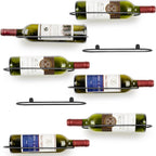 AQAREA Wall Mounted Wine Rack: Metal Wall Wine Bottle Holder - for Wine Cellar Home Kitchen Bar Decor - 8Pcs