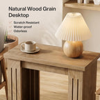 Tribesigns End Table, 2-Tier Farmhouse Skinny Side Table with Storage, Wooden Nightstand End Tables for Living Room, Bedroom, Office, Small Spaces, Brown