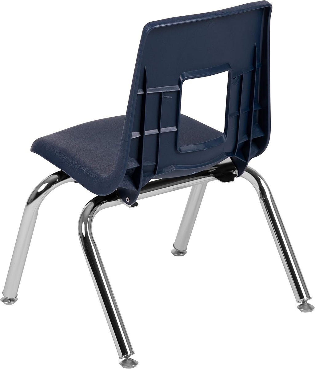 EMMA + OLIVER Navy Student Stack School Chair - 12-inch
