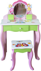 Funnel Layla Girls Flower Vanity Set with Stool