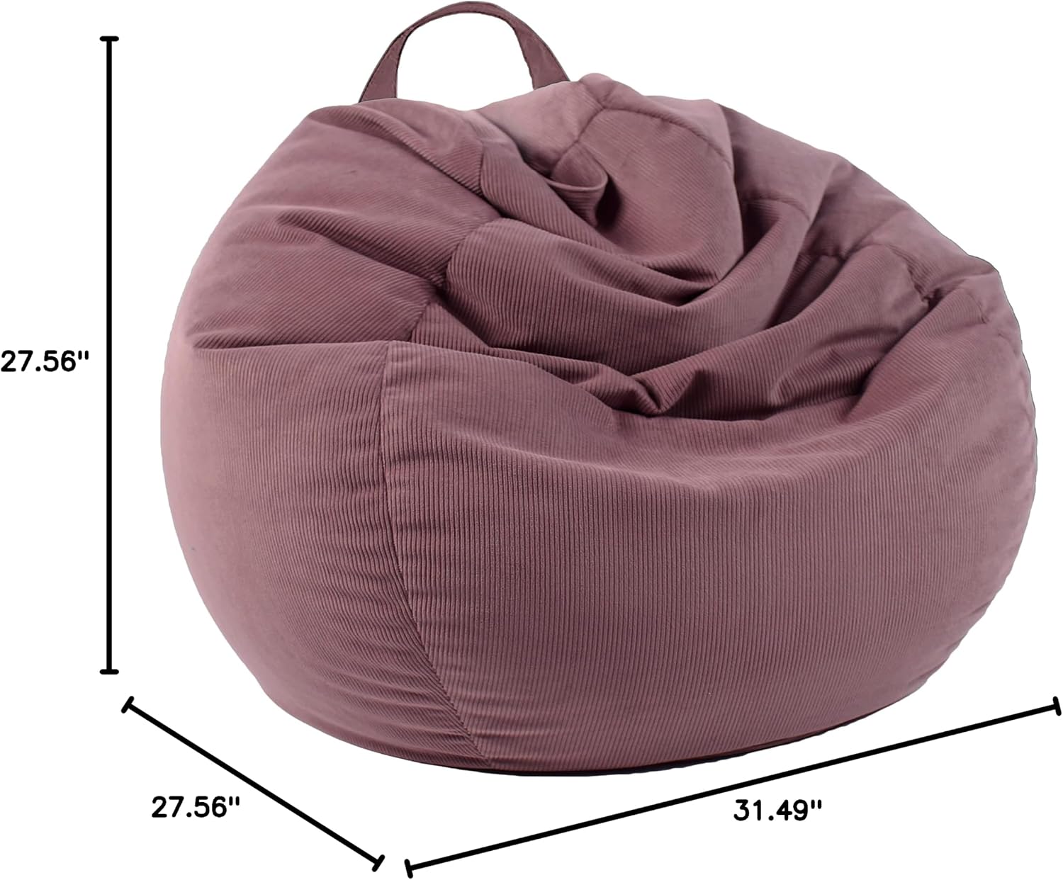 LPMOERA Stuffed Animal Storage Bean Bag Chair Cover (No Filler) For Kids and Adults.Pets Dogs/Cats Lazy Beds.Soft Premium Corduroy Stuffable Bean Bag For Organizing Children Plush Toys or Memory Foam