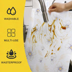 Floral Print Drawer Liners Waterproof Oil Resistant Shelf Mats for Kitchen Cabinets and Closets Cuttable Anti Slip Mats Suitable for Home Organization and Protective Storage Use
