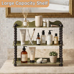 Round Side Table,Countertop Organizer,Vintage Metal Spice Rack, Multi-Purpose Bathroom Counter Organizer,Small Drink Table for Small Spaces
