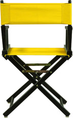 Casual Home 200-02/021-34 18" Black Frame-Gold Canvas Director Chair Classic Height, BlackFrame