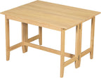 Merax Farmhouse Wood Extendable Dining Table with Drop Leaf for Small Places, Modern Freestanding Scalable Desk for Kitchen & Living Room, Natural