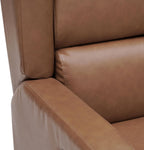 Flash Furniture Omma Swivel Glider Rocking Recliner, Manual Wingback Recliner with 360 Degree Swivel, for Living Room, Bedroom, or Nursery, Cognac LeatherSoft