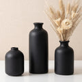 Small Ceramic Vase Set of 3, Boho Home Decor Vases for Dried Flowers,Farmhouse,Shelf,Bathroom,Centerpiece for Entryway Table Decoration Gifts