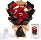 Preserved Red Rose Bouquet for her, Eternal Rose Gift Set in Premium-Quality for Girlfriend, Engagement, Mother’s Day, Birthday, Anniversary, Graduation, Valentine’s Day, Independent Day