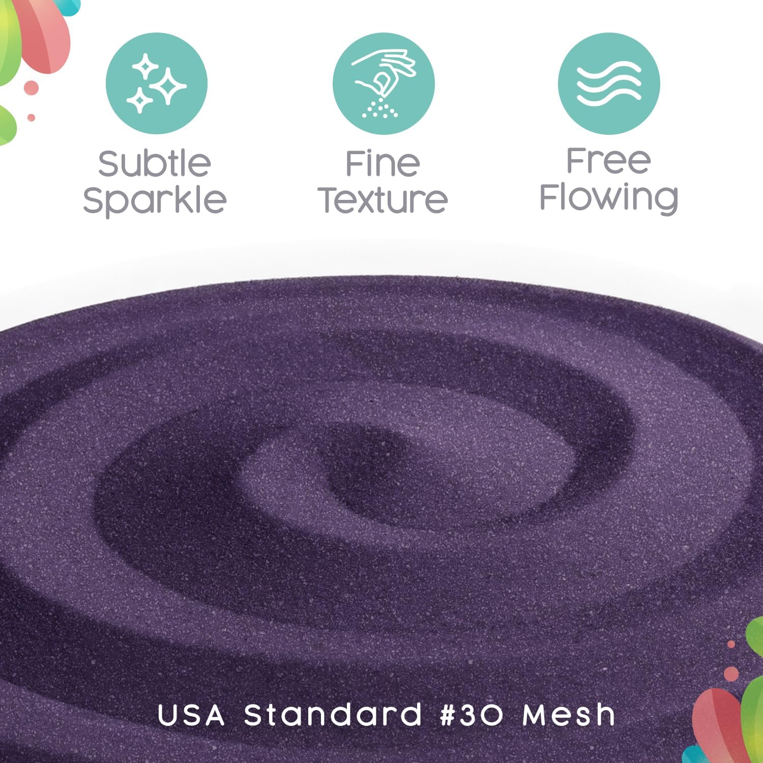 Sandsational Sparkle Royal Purple Unity Sand -1.5 LB (22 oz), Colored Sand for Weddings, Vase Filler, Home Décor, Crafts, Terrariums, and More