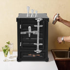 Industrial Metal Container Cabinet Side Table, Wrought Iron Table Side Table with Drawer, Locker Nightstand for Living Rooms, Bedrooms, Offices, Bars, Studios, Garages