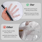 5 Pack Moving Bags, Wreath Storage Bag, Garland Container, Clear Storage Bags with Handles and Zippers Moving Bag for College Carrying, Bedding, Gift Organizer, Under the Bed Storages