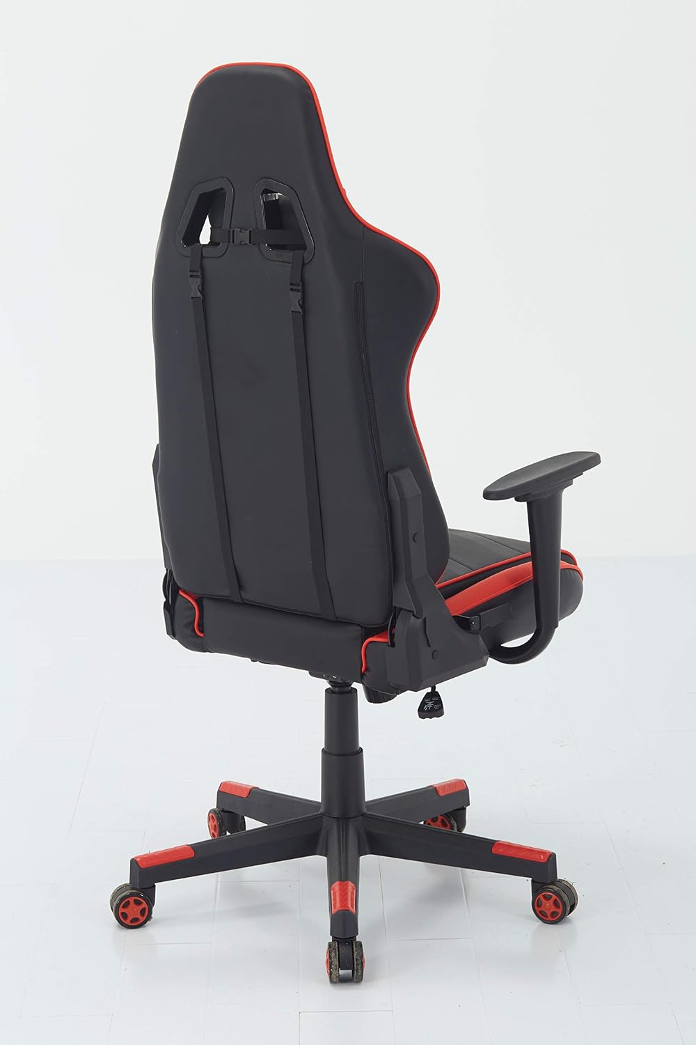 Brage Living Swivel Gaming Chair Ergonomic High-Back Racing Style PU Leather Office Chair with Headrest and Lumbar Support and Adjustable Armrest (Galaxy - Black/Red)