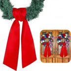 VitalCozy 2 Pcs Wreath Sash for Front Door Plain Sash for Embroidery Monogram Wreath Accessories for Party Farmhouse Doorway Indoor Outdoor Decor(Red,4.5" W X 56" L)