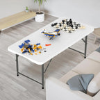 120CZ Folding Table Portable Small Table Semi Practical Table Small Indoor and Outdoor Adjustable Height with Handle Folding Table, Camping and Gathering