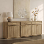 SICOTAS Buffet Cabinet with Storage Tall Modern Accent Storage Cabinet with Doors and Shelves 60 inch Wide Wooden Sideboard Credenza Buffets Console Table Coffee Bar for Kitchen Dining Living Room