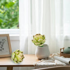 Notakia 3Pcs Green Large Faux Artichokes for Decoration Bowl Fillers Fake Fruit Artificial Artichokes that Look Real Realistic Fake Vegetable Decor for Home Kitchen Table Party Centerpiece