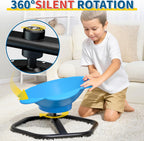 KidBloom Spinning Chair for Autistic Kids, Autism Sensory Products | Deepened Seat with Backrest, Silent 360° Rotation Design, Octagonal Non-Slip Metal Base, Supports up to 220 lbs
