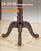 Wooden Coat Rack Stand, Solid Wood Freestanding Coat Rack, Vintage Coat Racks with 14 Hooks & Triangle Base, Standing Coat Hanger Jacket Tree Stand for Office, Entryway, Hallway